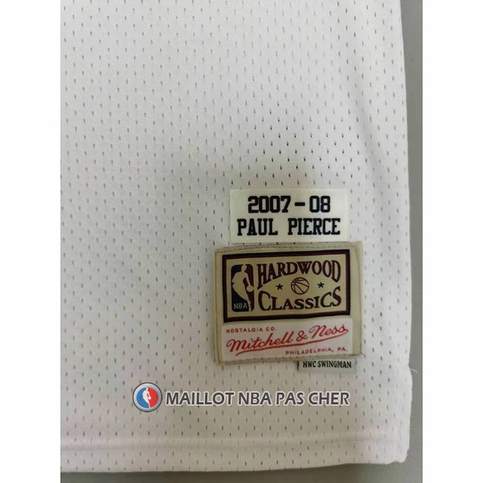 Maillot Boston Celtics Paul Pierce NO 34 Mitchell & Ness 2007-08 Blanc
